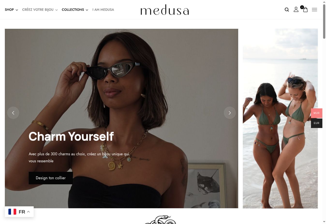 Page d’accueil du site Medusa